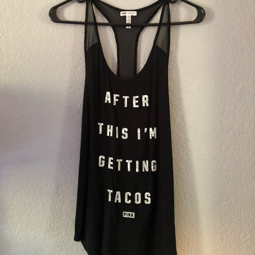 PINK tacos mesh runners tank